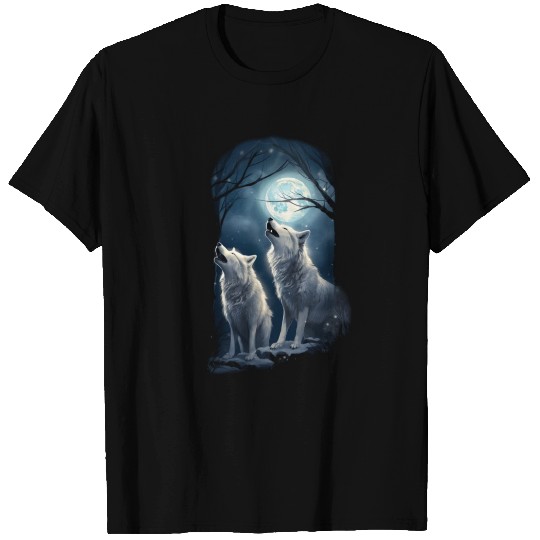 Wolf Moon White Wolf Lover Gift T Shirts