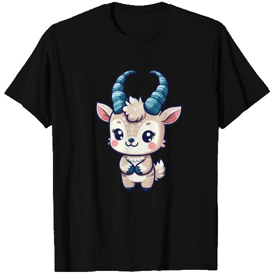 Playful Goat Cartoon T Shirts