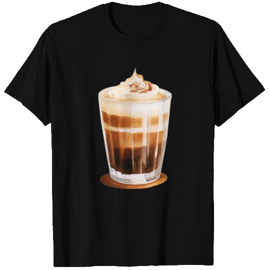 Layered Latte Coffee With Whipped Cream T Shirts