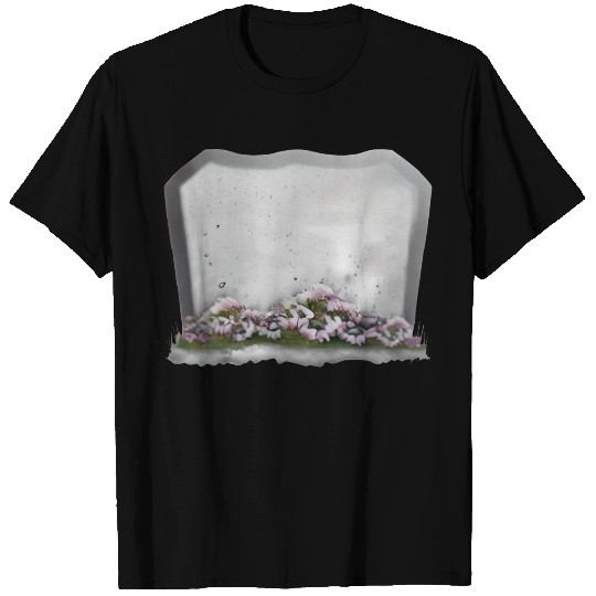 Gravestone Blank With Flowers T Shirts
