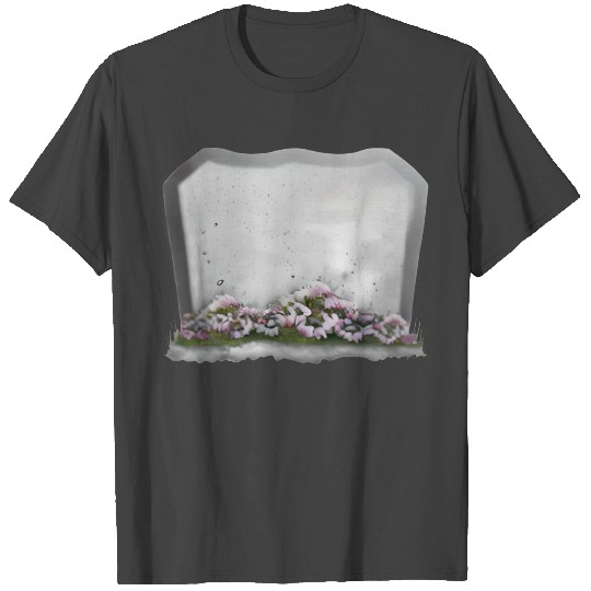 Gravestone Blank With Flowers T Shirts