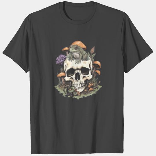 Skull Frog Floral Mushroom Vintage Cottagecore T Shirts