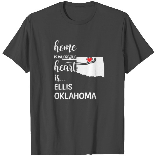 Ellis County Oklahoma Is Where My Heart Is Gift T Shirts