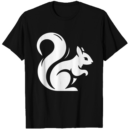 Minimalist Squirrel Silhouette T Shirts