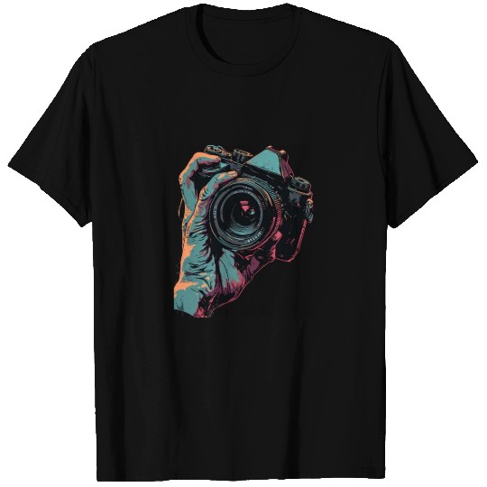 Photography Camera Lens Photographer's Hand T Shirts