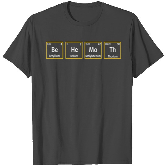 Behemoth Periodic Table Elets Spelling T Shirts