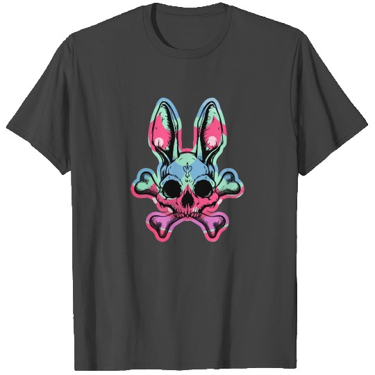 Rabbit Skull Crossbones Easter Bunny Skeletonboys T Shirts