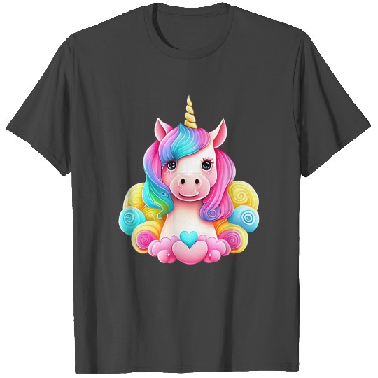 Rainbow Unicorn Hearts T Shirts