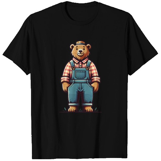 Cute Bear Farmer T Shirts