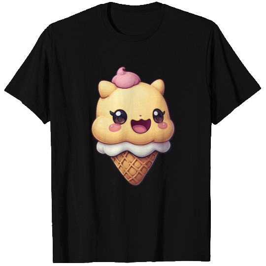 Smiling Ice Cream Delight T Shirts