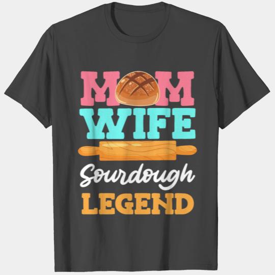 Mom Wife Sourdough Legend Backfans Women T Shirts