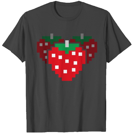 8 Bit Pixel Strawberry 80s Video Game 100 Days of T Shirts