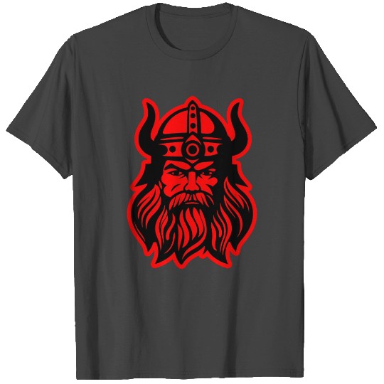 Viking head warrior Valhalla Odin T Shirts