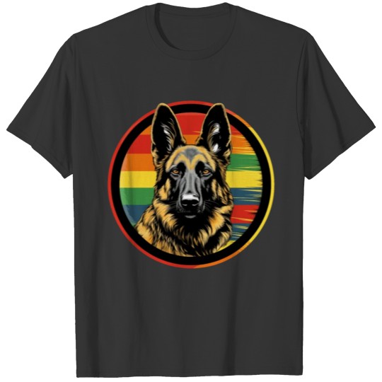 German Shepherd Funny Dog Vintage Retro German T Shirts