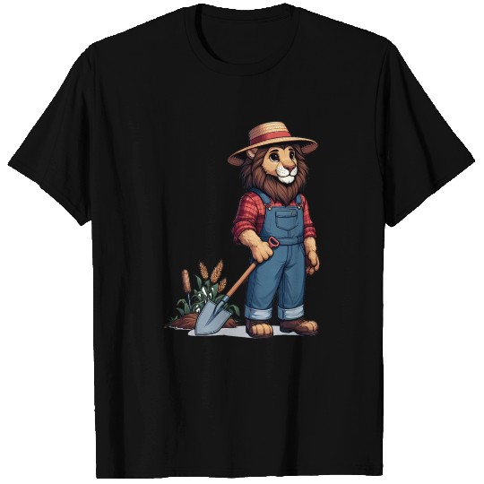 Cute Lion Farmer T Shirts