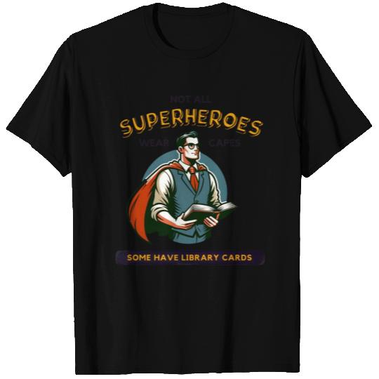 Superhero Librarian - Library Card T Shirts