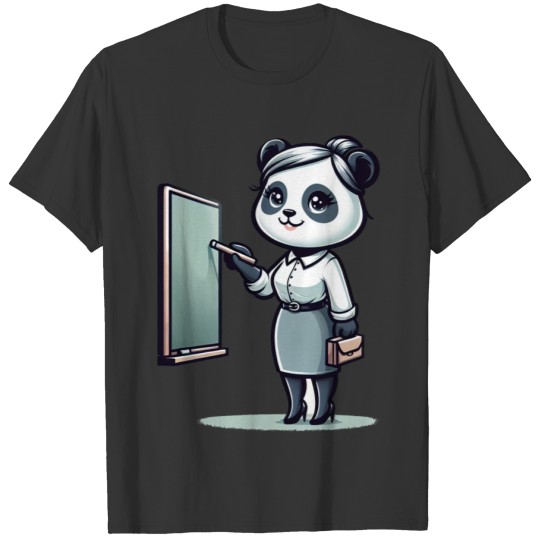 Cute Panda Teacher T Shirts