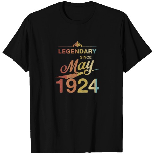 100th Birthday 100 Year Old Born in May 1924 T Shirts