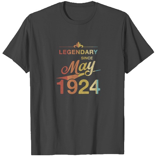 100th Birthday 100 Year Old Born in May 1924 T Shirts