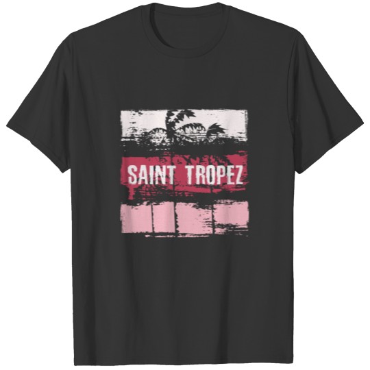 Saint Tropez Vacation Souvenir Abstract Artistic T Shirts