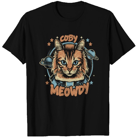 Meowdy Funny Kitty Space T Shirts