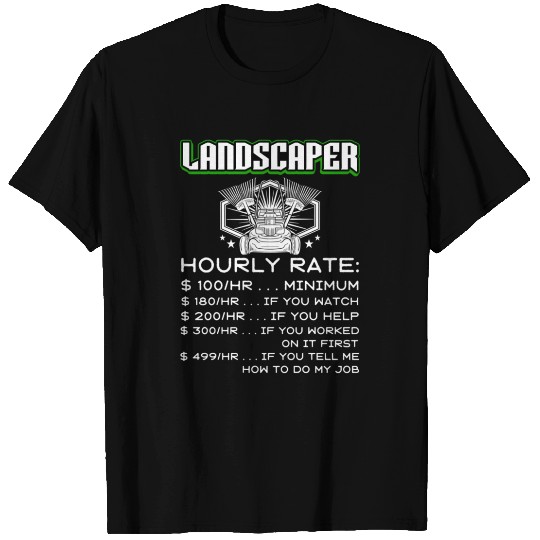 Landscaper Grass Care Lawn Mower T Shirts