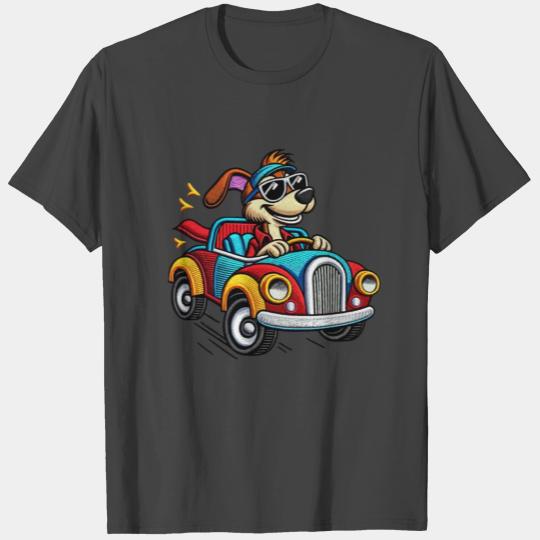 Cool Pup Roadtrip Embroidered T Shirts