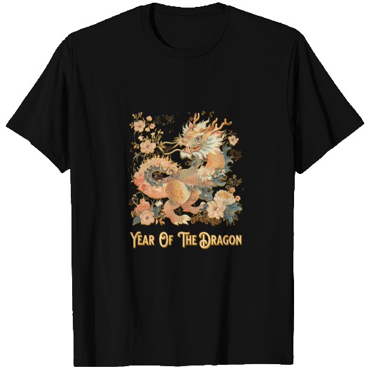 Dragon's Blooming Splendor: Year of the Dragon T Shirts
