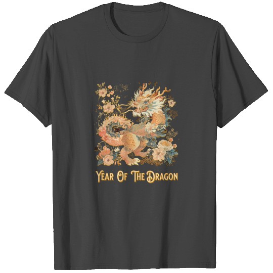 Dragon's Blooming Splendor: Year of the Dragon T Shirts