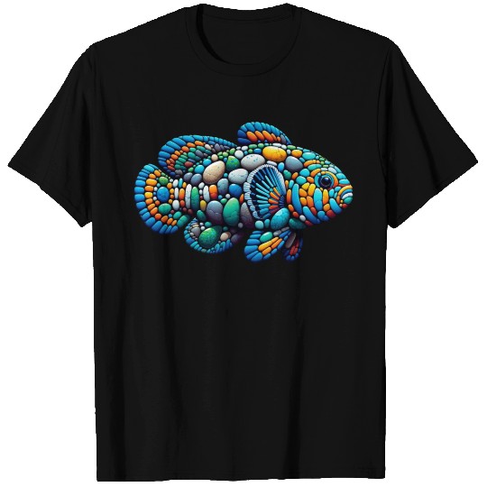 Mandarinfish Pebble Spectrum T Shirts