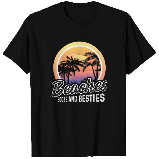 Beaches Booze Besties Sea Lover Gift T Shirts
