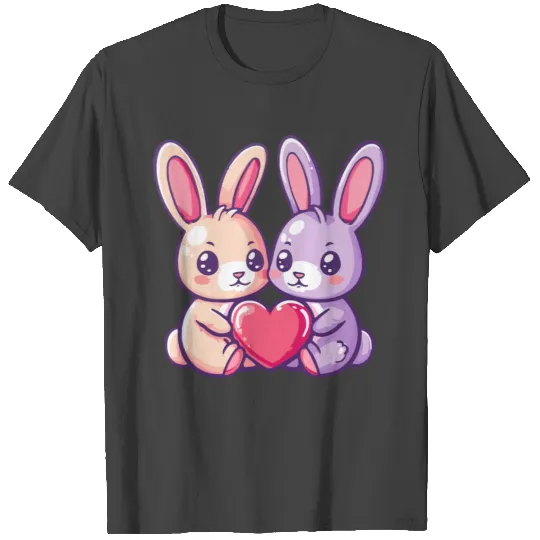 Bunny couple in love Easter Valentine's Day T Shirts