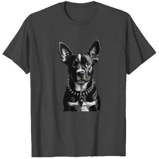 The little Ying Yang Dog With Spike Collar T Shirts