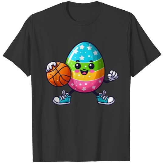 Easter Egg Basketball, Basketball Player Easter T Shirts