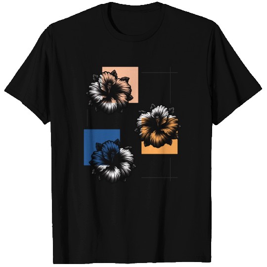 Abstract Risograph hibiscus T Shirts