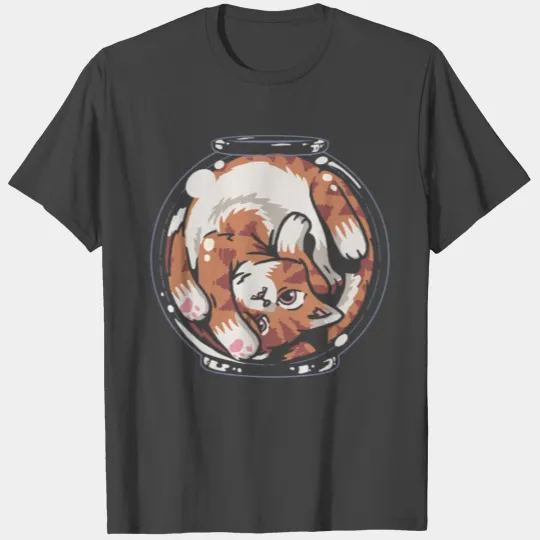 Everything is Fine Cat in a Bowl T Shirts