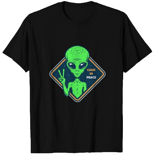 Galactic Greetings: Peaceful Alien Vibes T Shirts