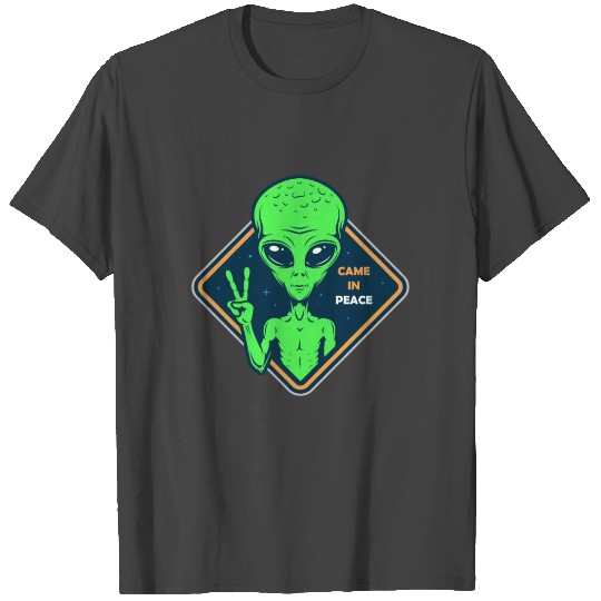 Galactic Greetings: Peaceful Alien Vibes T Shirts