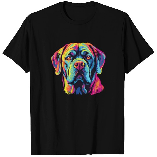 Watercolor Colorful Mastiff T Shirts