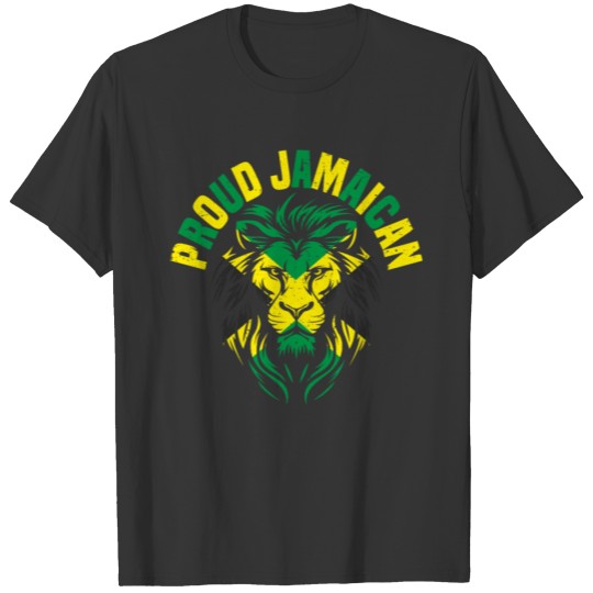 Proud Lion Jamaican | Jamaican Jamaica Flag T Shirts