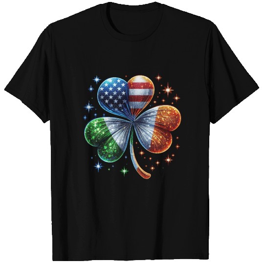 Irish American Flag ST PATRICKS DAY T Shirts
