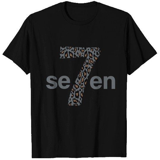 7 in braun animal print T Shirts