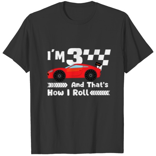 3rd Birthday Kids Racing Car Racing Boys T Shirts