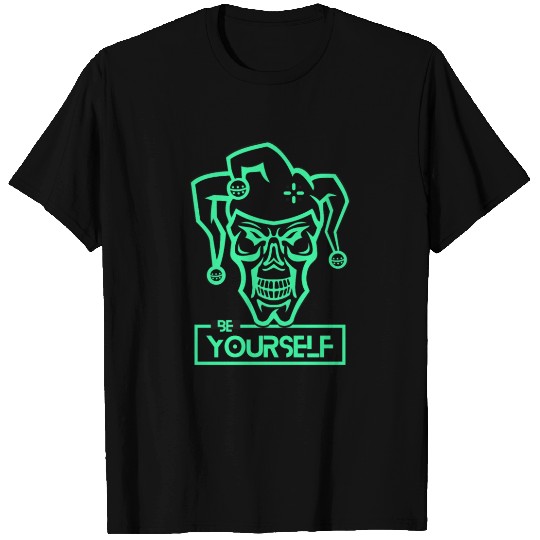 Be Yourself Crazy Joker neon Style Design T Shirts