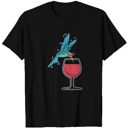 Hummingbird Hummingbird Wine Glass T Shirts
