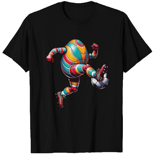 Easter Egg Football, Soccer Player Easter Design T Shirts
