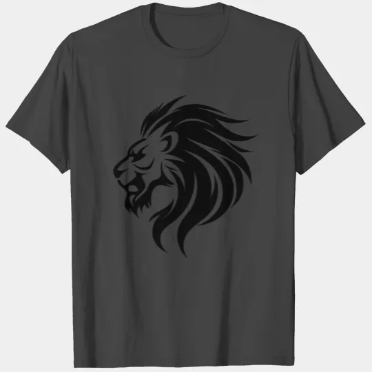Angry Lion Head Tattoo Style Waving Mane T Shirts