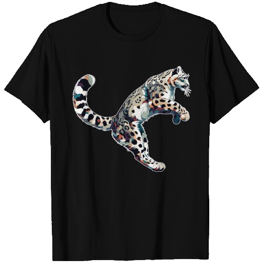 Snow Leopard Leopard White Leopard T Shirts