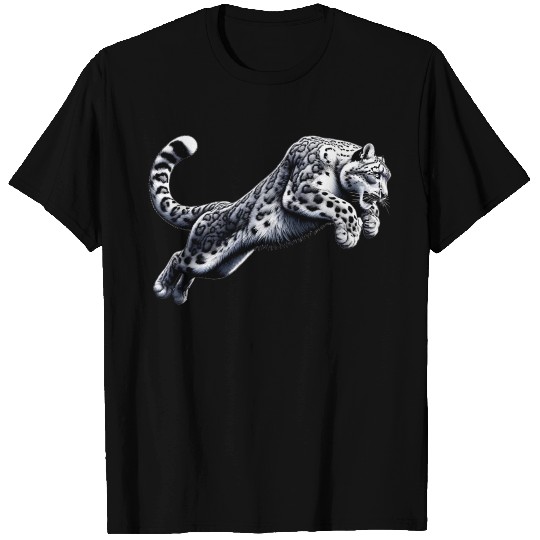 Snow Leopard Leopard White Leopard T Shirts