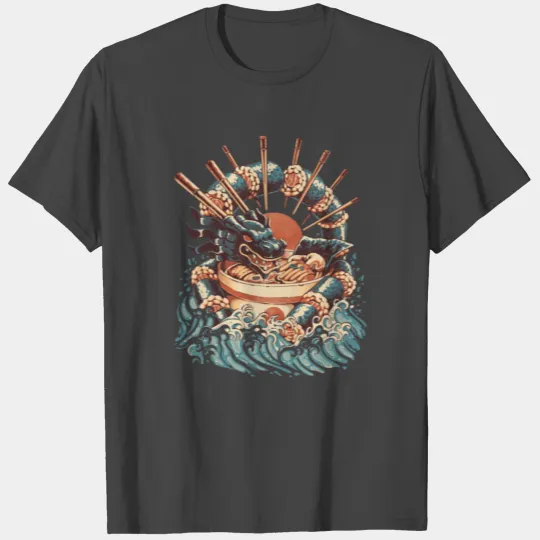 Dragon sushi Ramen japanese asian decor asian hous T Shirts